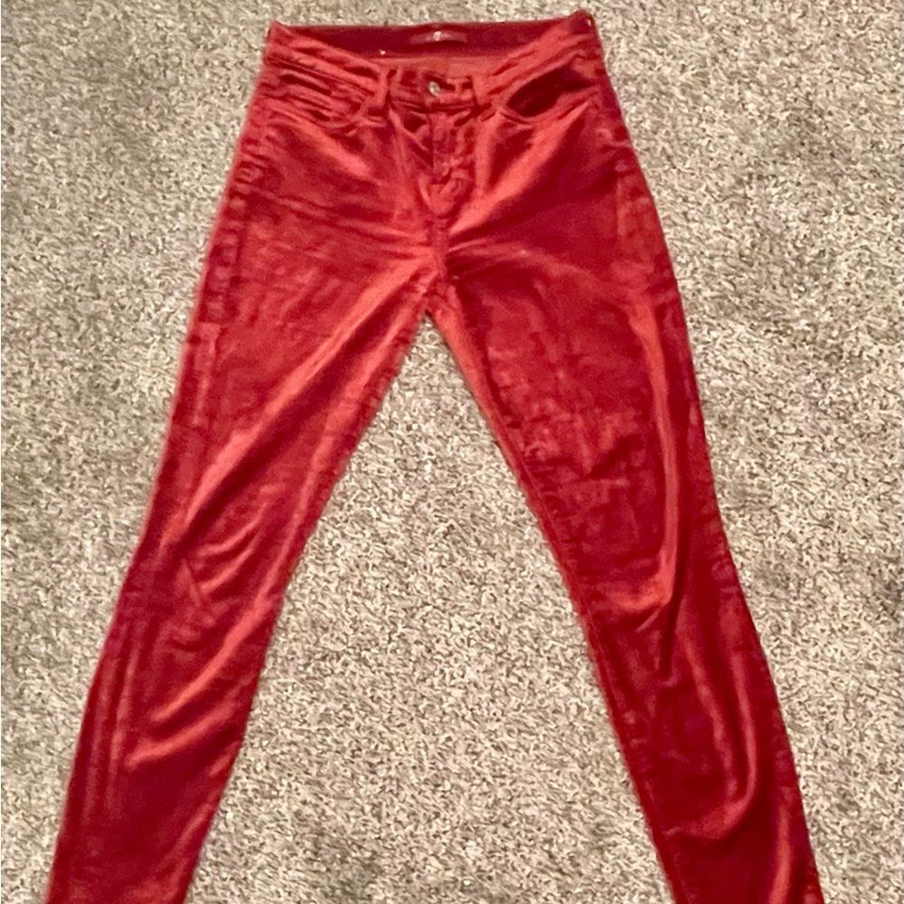 7 For All Mankind Rich Red Fabric